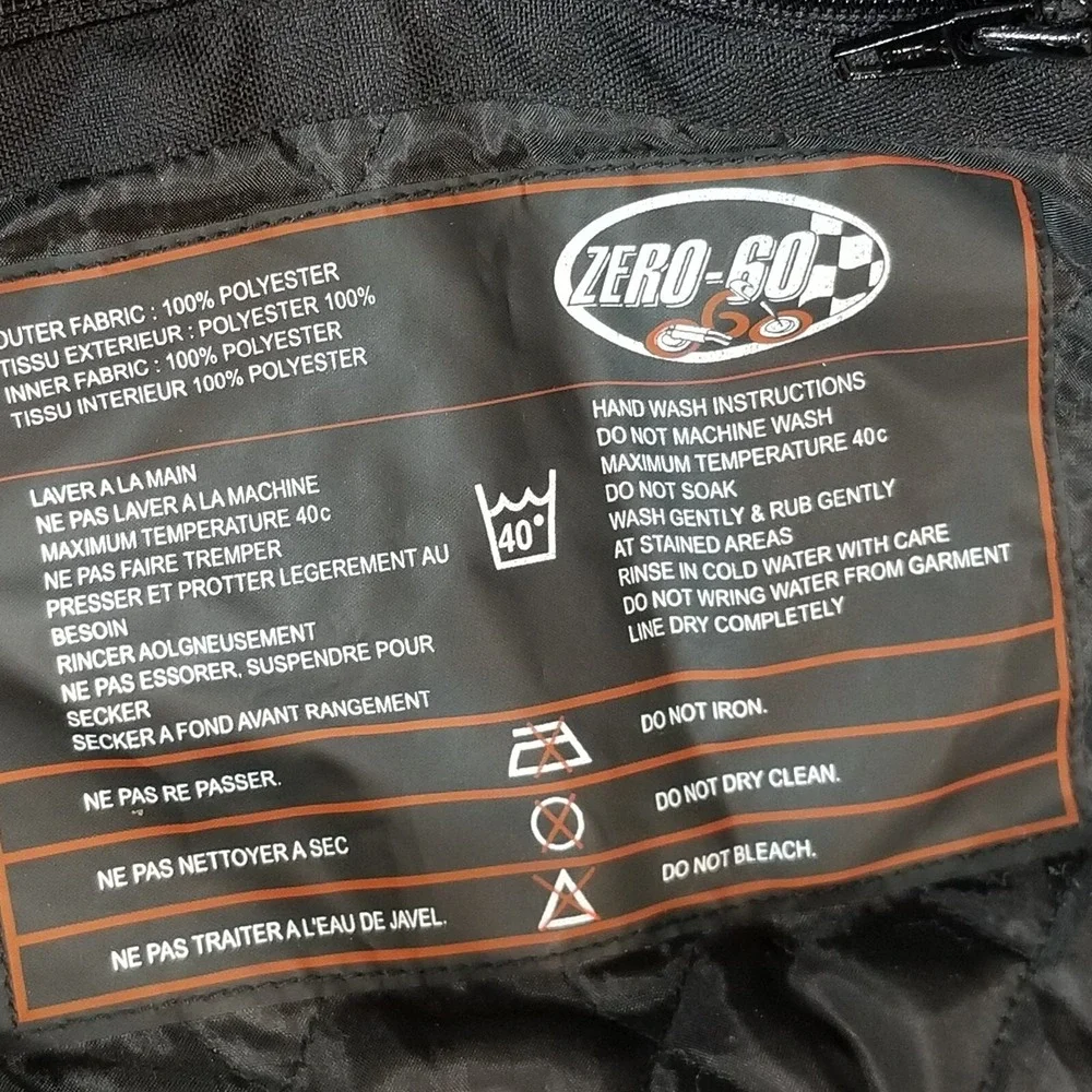 Zero-60 Flash Yellow/Black Textile/Leather Motorcycle Jacket Men's Sizes MD - XL